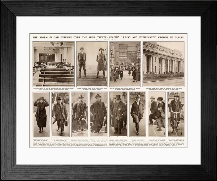 Framed Print : Irish politicians arriving for Treaty ratification debates Framed Print : Irish politicians arriving for Treaty ratification debates