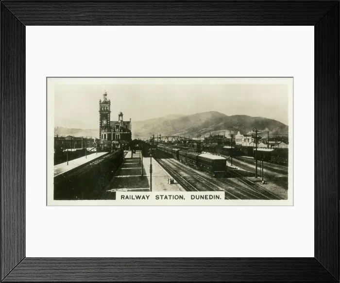 Framed Print : New Zealand - The Railway Station, Dunedin Framed Print : New Zealand - The Railway Station, Dunedin