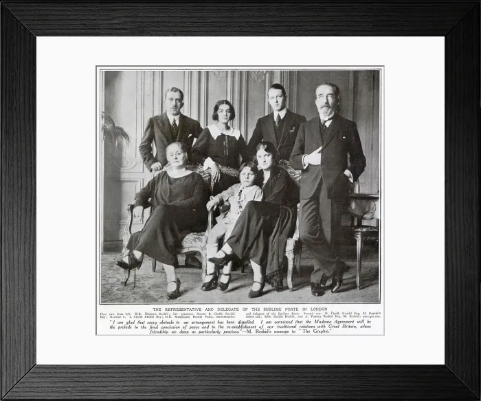 Framed Print : Turkish Ambassador and family