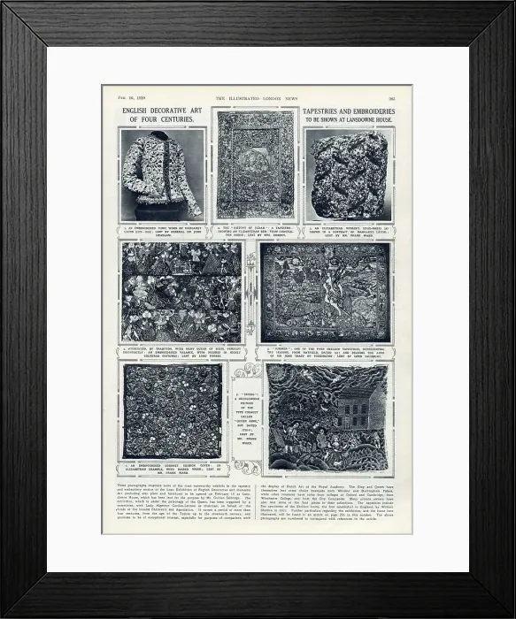 Framed Print : English decorative art of four centuries: tapestries and embroideries to be shown at Lansdowne House Framed Print : English decorative art of four centuries: tapestries and embroideries to be shown at Lansdowne House
