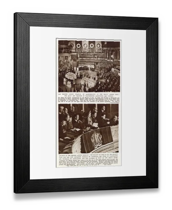 Framed Print : The Dean and Chapter of Westminster conducting the service at The British Legion's Festival of Remembrance held at the Royal Albert Hall, London Framed Print : The Dean and Chapter of Westminster conducting the service at The British Legion's Festival of Remembrance held at the Royal Albert Hall, London
