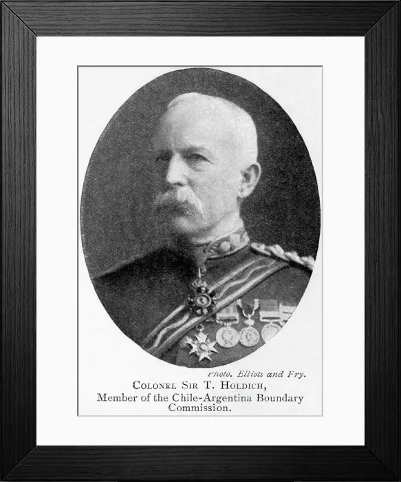 Framed Print : Colonel Sir Thomas Hungerford Holdich (1843 - 1929), English geographer and president of the Royal Geographical Society. Superintendent of Frontier Surveys in British India. Date: 1902 Framed Print : Colonel Sir Thomas Hungerford Holdich (1843 - 1929), English geographer and president of the Royal Geographical Society. Superintendent of Frontier Surveys in British India. Date: 1902