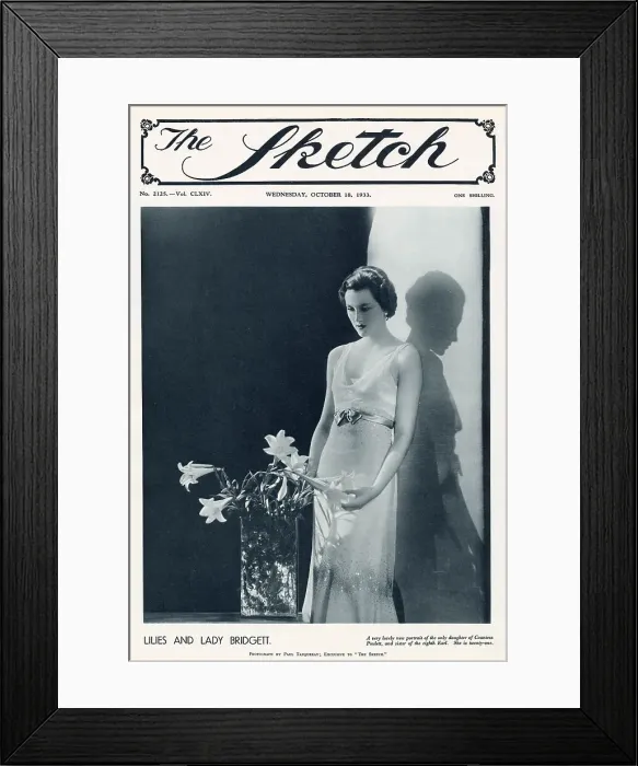 Framed Print : Lady Bridgett Poulett (1912 - 1975), daughter of the 7th Earl Poulett and his wife, the former actress Sylvia Storey