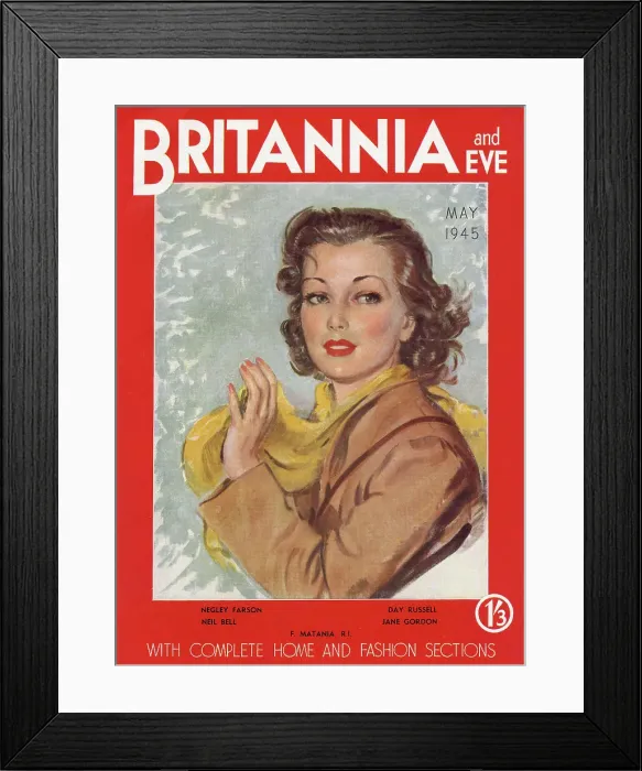 Framed Print : Cover of Britannia & Eve magazine, May 1945. Date: May 1945 Framed Print : Cover of Britannia & Eve magazine, May 1945. Date: May 1945