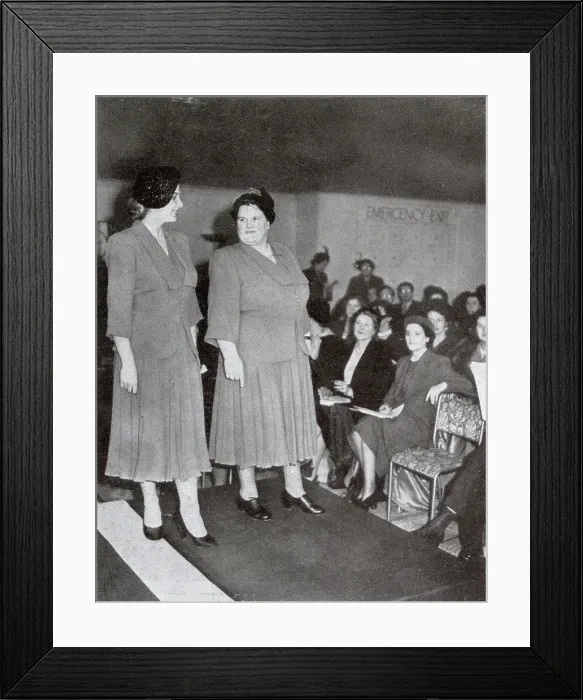 Framed Print : Bessie Braddock as outsize fashion queen Framed Print : Bessie Braddock as outsize fashion queen