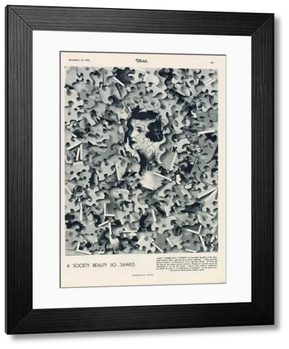 Framed Print : Lady Georgiana Curzon jigsawed Framed Print : Lady Georgiana Curzon jigsawed