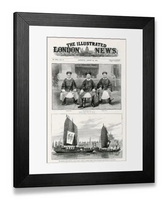 Framed Print : Front cover of The Illustrated London News depicting three great men of China - General Shan, the late Prince Chu'un and Li Hung Chang Framed Print : Front cover of The Illustrated London News depicting three great men of China - General Shan, the late Prince Chu'un and Li Hung Chang