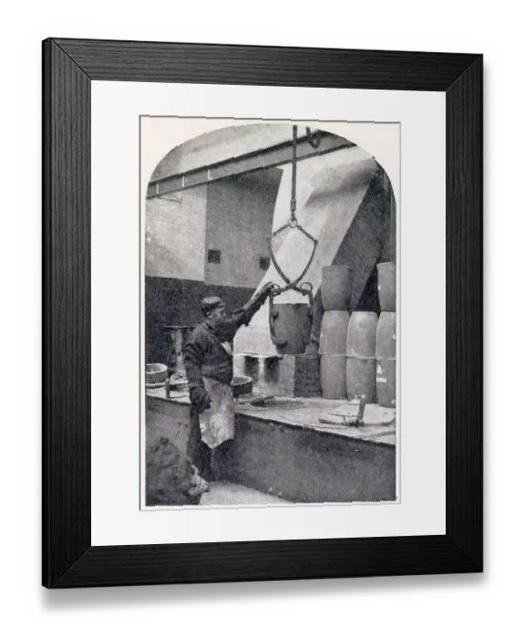 Framed Print : The Royal Mint - Ready for Moulding Machine 1902 Framed Print : The Royal Mint - Ready for Moulding Machine 1902