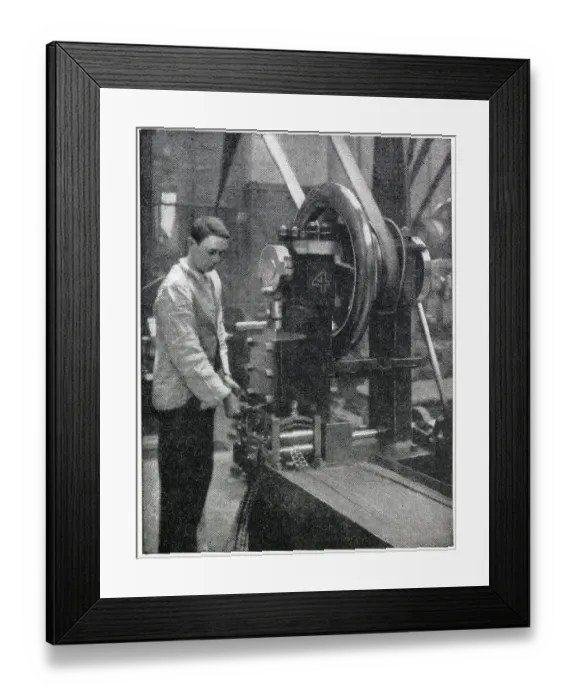 Framed Print : The Royal Mint - Punching out Blanks 1902