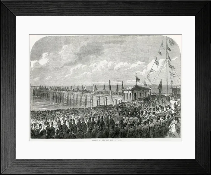 Framed Print : The Rebuilt Pier at Deal, Kent Re-opened 1864 Framed Print : The Rebuilt Pier at Deal, Kent Re-opened 1864