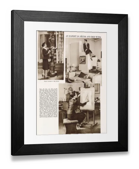 Framed Print : Gladys Edith Mabel Calthrop (ne Treeby), (1894 - 1980), artist and leading British stage designer. She is best known as the set and costume designer and for her collaborations, providing set and costumes for her friend Noel Coward's plays Framed Print : Gladys Edith Mabel Calthrop (ne Treeby), (1894 - 1980), artist and leading British stage designer. She is best known as the set and costume designer and for her collaborations, providing set and costumes for her friend Noel Coward's plays