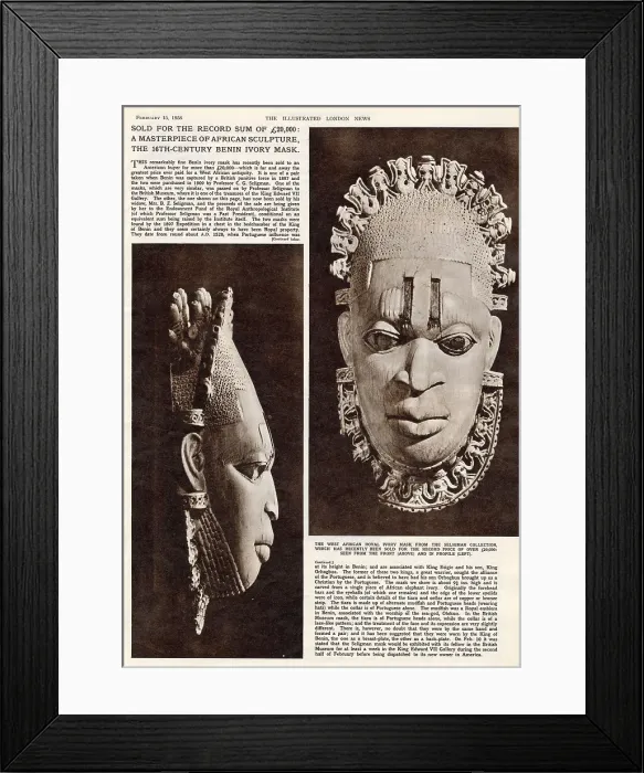 Framed Print : Masterpiece of African Sculpture Sold 1958 Framed Print : Masterpiece of African Sculpture Sold 1958