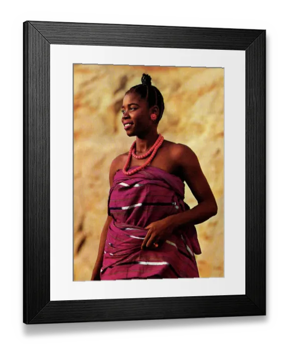 Framed Print : West African Town Girl Date: circa 1960s Framed Print : West African Town Girl Date: circa 1960s