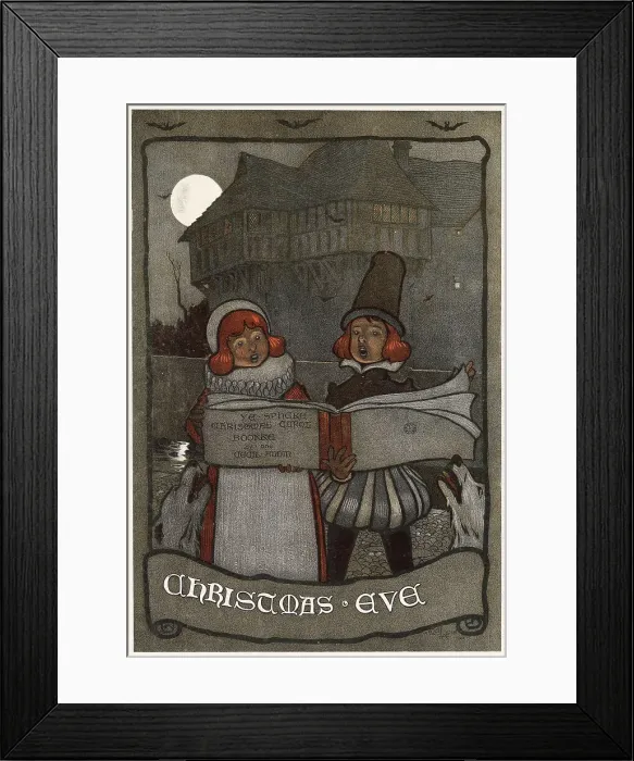 Framed Print : Singing Christmas Carols by Cecil Aldin Framed Print : Singing Christmas Carols by Cecil Aldin