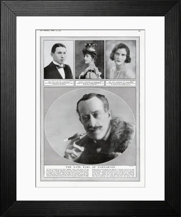 Framed Print : George Edward Stanhope Molyneux Herbert, Earl of Carnarvon Framed Print : George Edward Stanhope Molyneux Herbert, Earl of Carnarvon