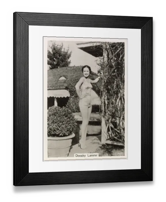 Framed Print : Dorothy Lamour, American actress and singer Date: 1939 Framed Print : Dorothy Lamour, American actress and singer Date: 1939