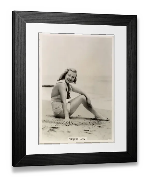 Framed Print : Virginia Grey, American actress in films, TV and radio Date: 1939 Framed Print : Virginia Grey, American actress in films, TV and radio Date: 1939