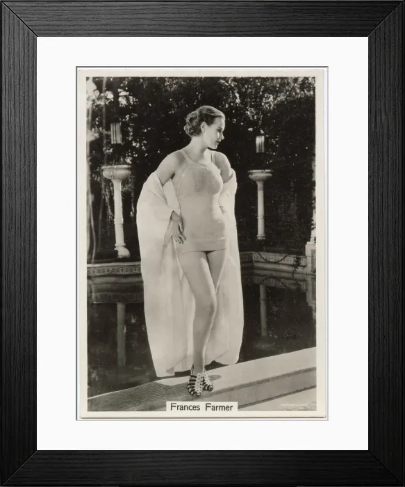 Framed Print : Frances Farmer, American film actress and TV host Date: 1939 Framed Print : Frances Farmer, American film actress and TV host Date: 1939