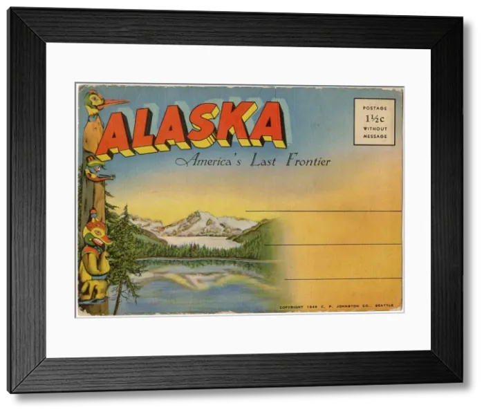 Framed Print : Alaska, America's Last Frontier, view of scenery Date: 1946 Framed Print : Alaska, America's Last Frontier, view of scenery Date: 1946