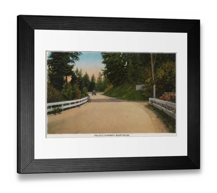 Framed Print : Stretch of road near Kelso, Pacific Highway, USA Date: 1929 Framed Print : Stretch of road near Kelso, Pacific Highway, USA Date: 1929