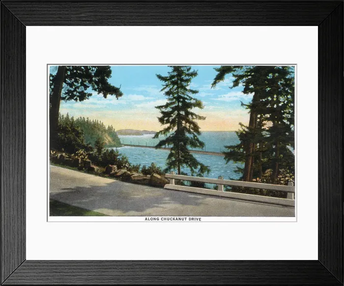 Framed Print : Road by Chuckanut Drive, Washington, USA Date: 1929 Framed Print : Road by Chuckanut Drive, Washington, USA Date: 1929