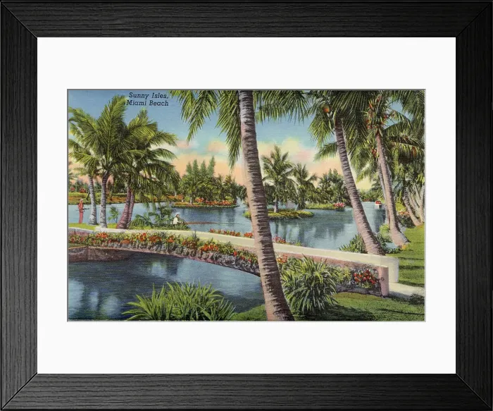 Framed Print : Sunny Isles, Miami Beach, Florida, USA Date: 1941 Framed Print : Sunny Isles, Miami Beach, Florida, USA Date: 1941