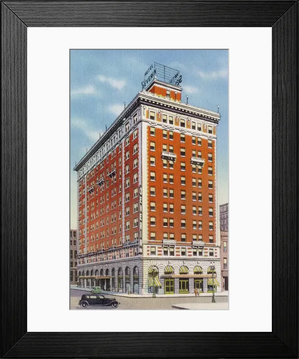 Framed Print : Severin Hotel, Indianapolis, Indiana, USA Date: 1936 Framed Print : Severin Hotel, Indianapolis, Indiana, USA Date: 1936