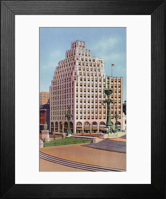 Framed Print : Circle Tower, Indianapolis, Indiana, USA Date: 1936 Framed Print : Circle Tower, Indianapolis, Indiana, USA Date: 1936