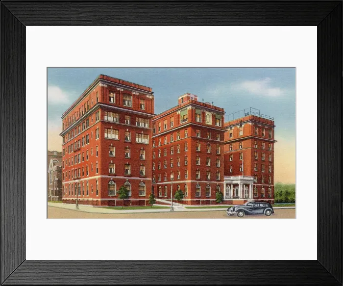 Framed Print : Colonial Hospital, Rochester, Minnesota, USA Date: 1934 Framed Print : Colonial Hospital, Rochester, Minnesota, USA Date: 1934