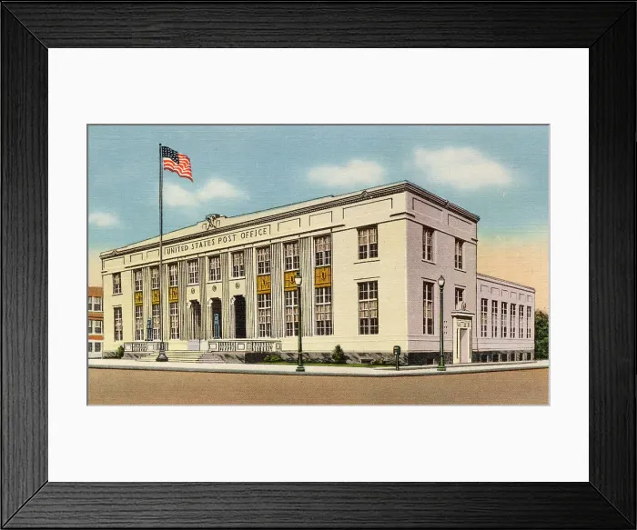 Framed Print : New Post Office, Rochester, Minnesota, USA Date: 1934 Framed Print : New Post Office, Rochester, Minnesota, USA Date: 1934