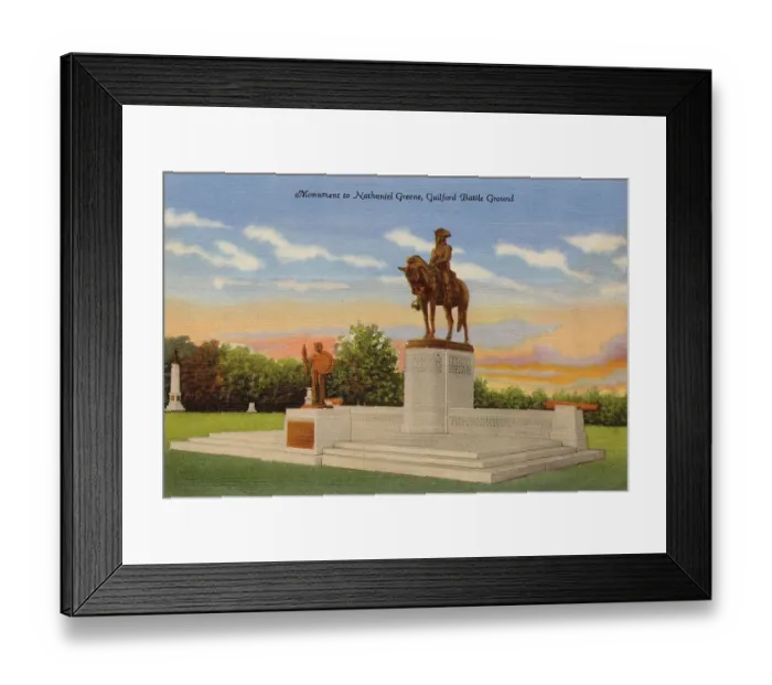 Framed Print : Monument to Nathaniel Greene, Guilford Battle Ground, Greensboro, North Carolina, USA Date: 1943 Framed Print : Monument to Nathaniel Greene, Guilford Battle Ground, Greensboro, North Carolina, USA Date: 1943