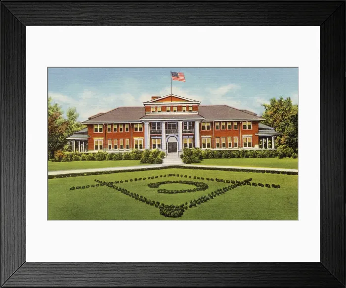 Framed Print : Main building, Masonic & Eastern Star Home, Greensboro, North Carolina, USA Date: 1943 Framed Print : Main building, Masonic & Eastern Star Home, Greensboro, North Carolina, USA Date: 1943