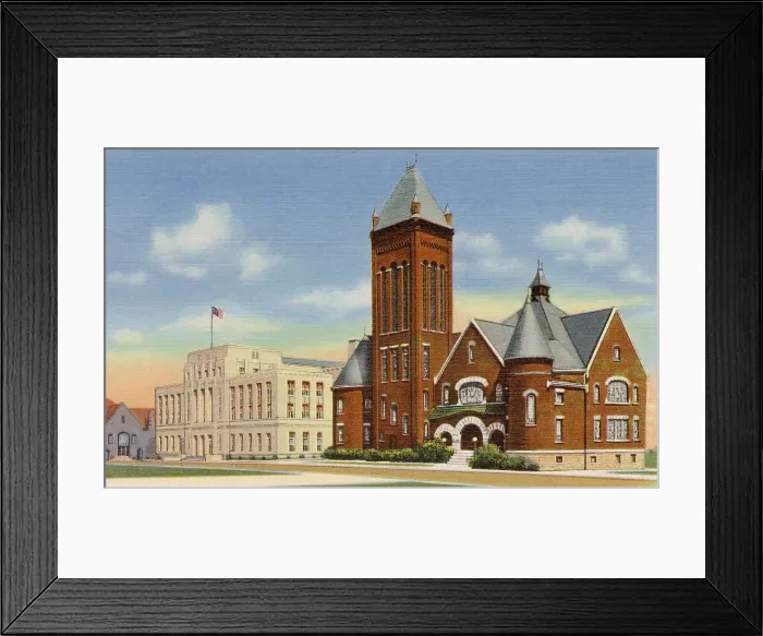 Framed Print : West Market Street Methodist Church, Greensboro, North Carolina, USA Date: 1943 Framed Print : West Market Street Methodist Church, Greensboro, North Carolina, USA Date: 1943