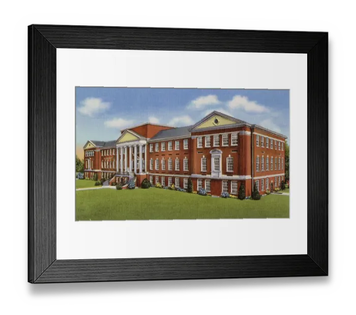 Framed Print : Science Building, Women's College of the University of North Carolina, Greensboro, North Carolina, USA Date: 1943 Framed Print : Science Building, Women's College of the University of North Carolina, Greensboro, North Carolina, USA Date: 1943