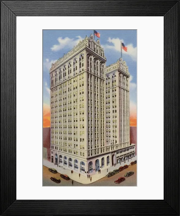 Framed Print : Jefferson Standard Life Insurance Company building, Greensboro, North Carolina, USA Date: 1943 Framed Print : Jefferson Standard Life Insurance Company building, Greensboro, North Carolina, USA Date: 1943