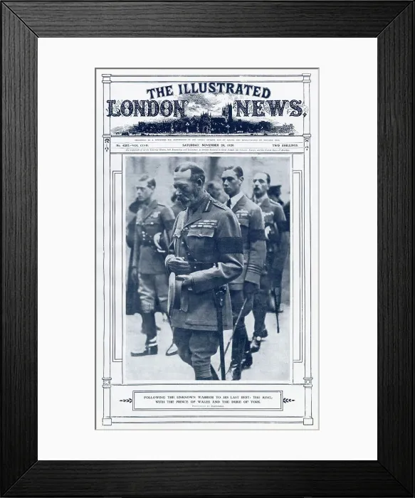 Framed Print : King George V in procession for the Unknown Warrior, the body of Britain's soldier that was brought back to London from a grave in Flanders, where he died during World War One Framed Print : King George V in procession for the Unknown Warrior, the body of Britain's soldier that was brought back to London from a grave in Flanders, where he died during World War One