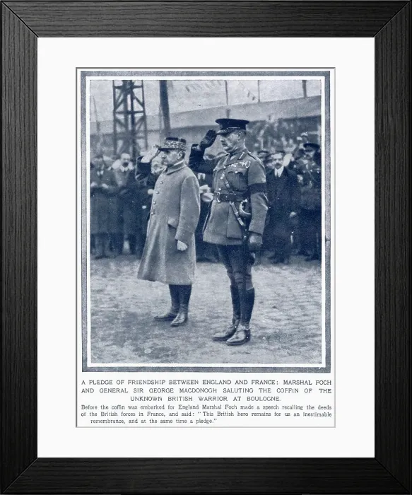 Framed Print : Unknown Warrior - Homeward in Boulogne 1920 Framed Print : Unknown Warrior - Homeward in Boulogne 1920