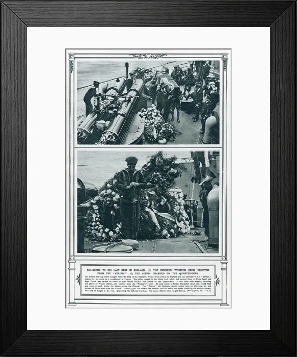 Framed Print : Unknown Warrior - From France to England