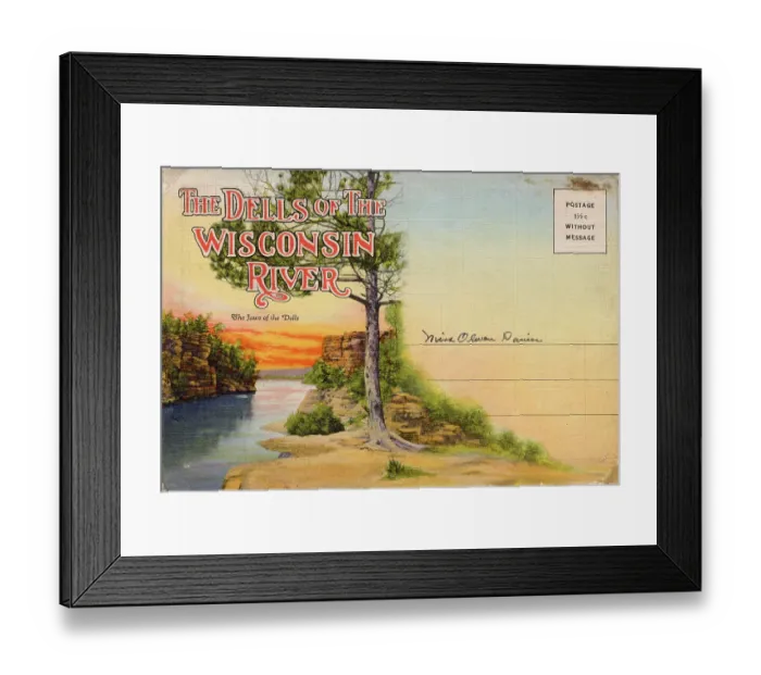 Framed Print : The Dells of the Wisconsin River, Wisconsin, USA Date: 1932 Framed Print : The Dells of the Wisconsin River, Wisconsin, USA Date: 1932