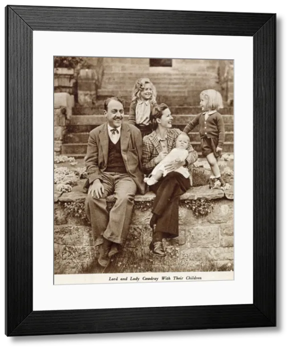 Framed Print : Viscount and Viscountess Cowdray with their children Framed Print : Viscount and Viscountess Cowdray with their children
