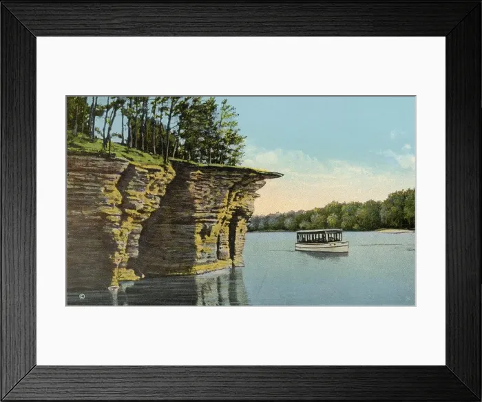 Framed Print : Where the swallows live, Wisconsin River, Wisconsin, USA Date: 1932 Framed Print : Where the swallows live, Wisconsin River, Wisconsin, USA Date: 1932