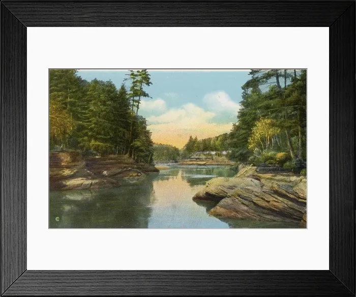 Framed Print : The Narrows, Wisconsin River, Wisconsin, USA Date: 1932 Framed Print : The Narrows, Wisconsin River, Wisconsin, USA Date: 1932