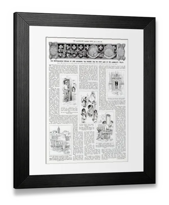 Framed Print : Alfred Hugh Fisher, Vignettes of Empire. The Mediterranean meeting of Lord Kitchener, the Premier, and the first Lord of the admiralty: Malta. In the national head-dress: Maltese women wearing the faldetta Date: 1912 Framed Print : Alfred Hugh Fisher, Vignettes of Empire. The Mediterranean meeting of Lord Kitchener, the Premier, and the first Lord of the admiralty: Malta. In the national head-dress: Maltese women wearing the faldetta Date: 1912