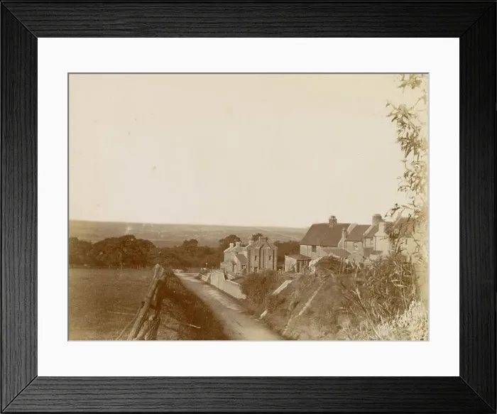 Framed Print : Houses in a semi-rural area, possibly in Oxfordshire Date: circa 1890 Framed Print : Houses in a semi-rural area, possibly in Oxfordshire Date: circa 1890