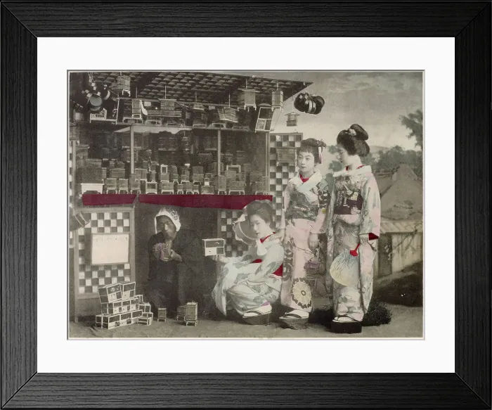 Framed Print : Japanese insect seller Date: circa 1890s Framed Print : Japanese insect seller Date: circa 1890s
