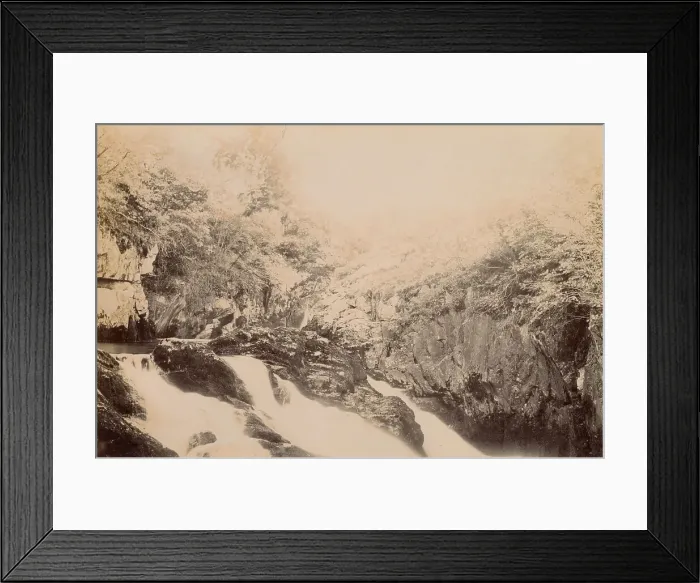 Framed Print : River Greta and rocks, Ingleton, North Yorkshire Date: 1889 Framed Print : River Greta and rocks, Ingleton, North Yorkshire Date: 1889