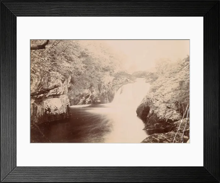 Framed Print : River Greta and rocks, Ingleton, North Yorkshire Date: 1889 Framed Print : River Greta and rocks, Ingleton, North Yorkshire Date: 1889