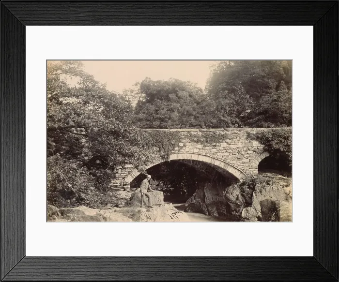 Framed Print : Stone bridge and River Greta, Ingleton, North Yorkshire Date: 1889 Framed Print : Stone bridge and River Greta, Ingleton, North Yorkshire Date: 1889