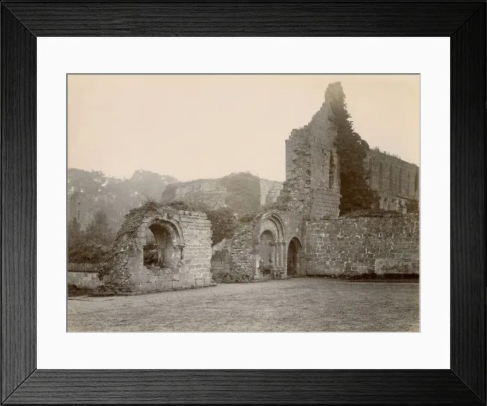 Framed Print : Ruined medieval building, North Wales Date: circa 1889 Framed Print : Ruined medieval building, North Wales Date: circa 1889