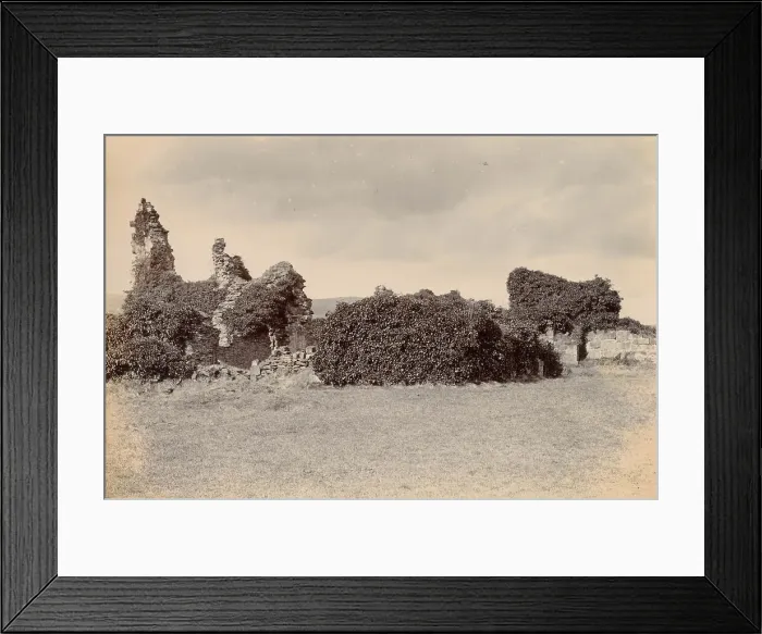 Framed Print : Ruined medieval building, North Wales Date: circa 1889 Framed Print : Ruined medieval building, North Wales Date: circa 1889